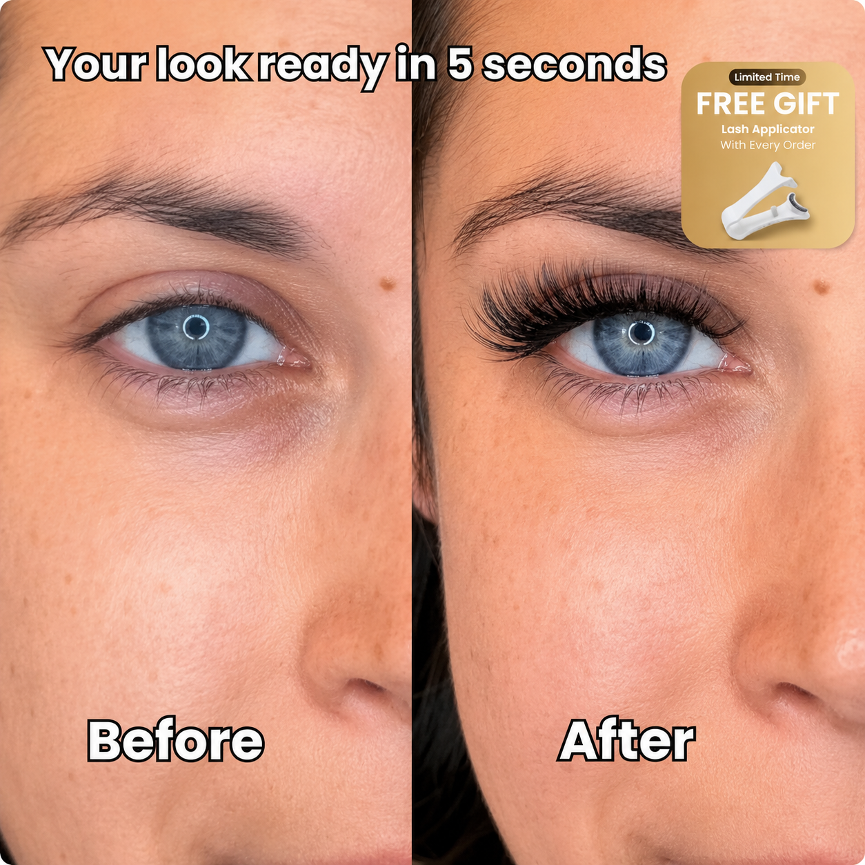 LUMIER before and after — your look ready in 5 seconds